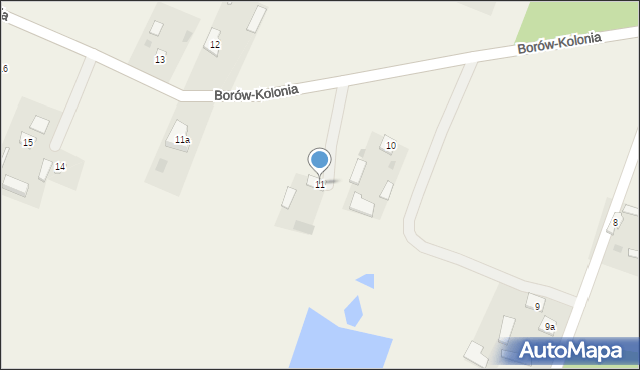 Borów-Kolonia, Borów-Kolonia, 11, mapa Borów-Kolonia