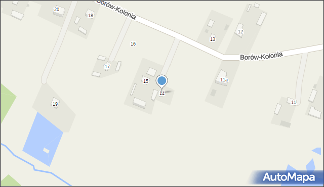 Borów-Kolonia, Borów-Kolonia, 14, mapa Borów-Kolonia