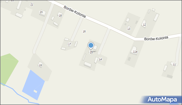Borów-Kolonia, Borów-Kolonia, 15, mapa Borów-Kolonia