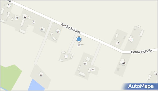 Borów-Kolonia, Borów-Kolonia, 16, mapa Borów-Kolonia