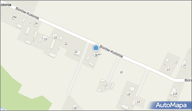 Borów-Kolonia, Borów-Kolonia, 18, mapa Borów-Kolonia