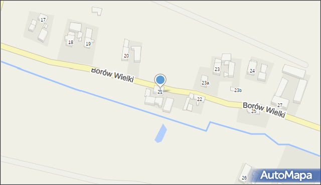 Borów Wielki, Borów Wielki, 21, mapa Borów Wielki