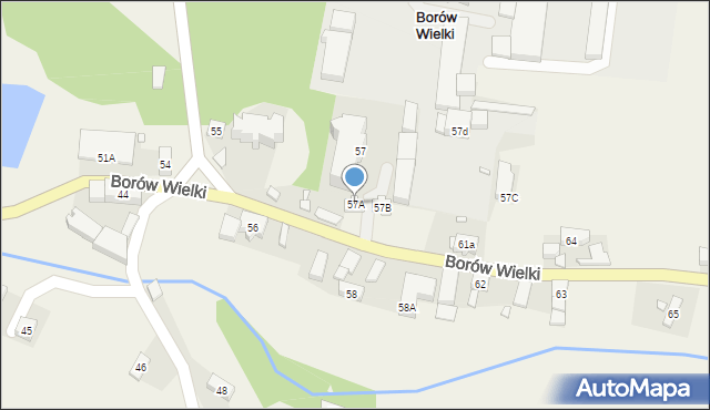 Borów Wielki, Borów Wielki, 57A, mapa Borów Wielki
