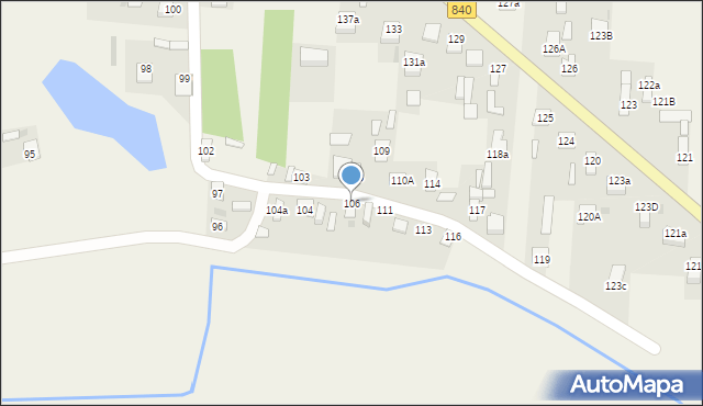 Borowa, Borowa, 106, mapa Borowa