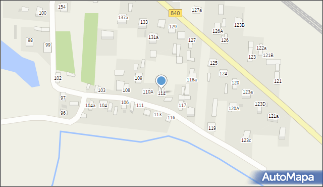 Borowa, Borowa, 114, mapa Borowa