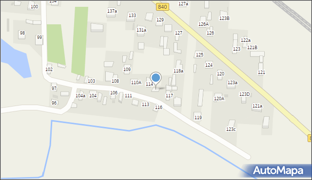 Borowa, Borowa, 115, mapa Borowa