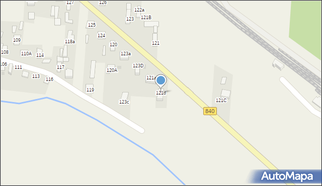 Borowa, Borowa, 121d, mapa Borowa