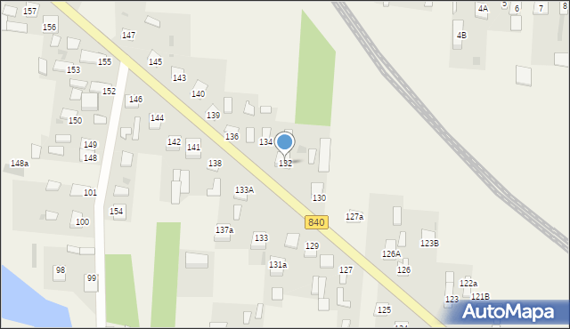 Borowa, Borowa, 132, mapa Borowa