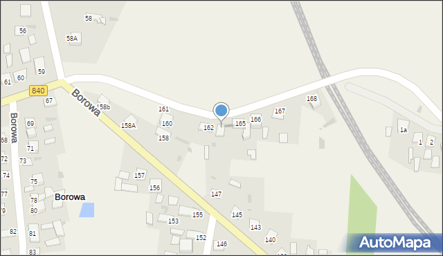 Borowa, Borowa, 163, mapa Borowa