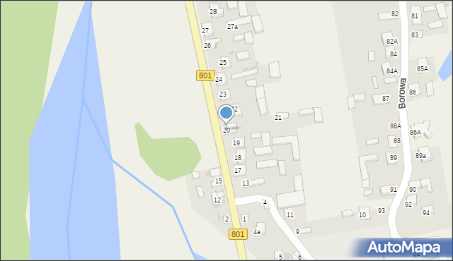 Borowa, Borowa, 20, mapa Borowa