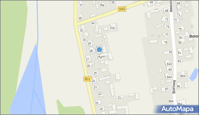 Borowa, Borowa, 27a, mapa Borowa