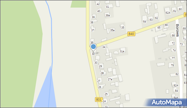 Borowa, Borowa, 32, mapa Borowa