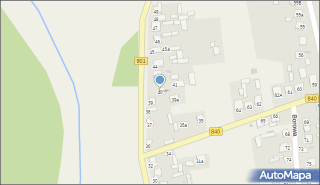 Borowa, Borowa, 40, mapa Borowa