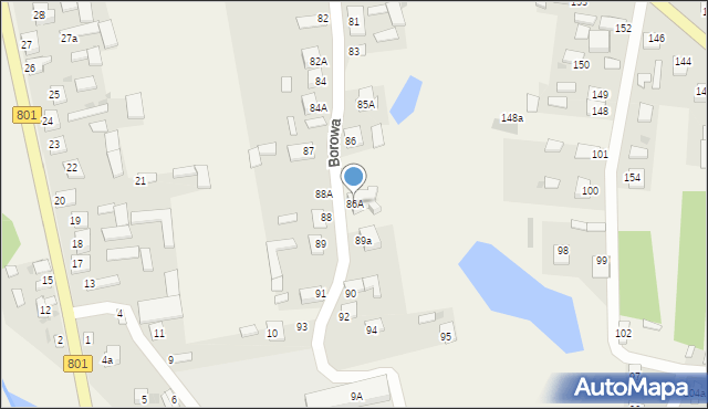 Borowa, Borowa, 86A, mapa Borowa