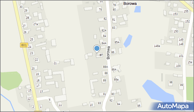 Borowa, Borowa, 87a, mapa Borowa