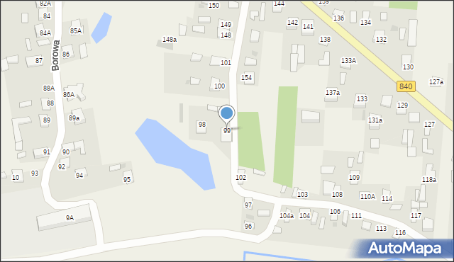 Borowa, Borowa, 99, mapa Borowa