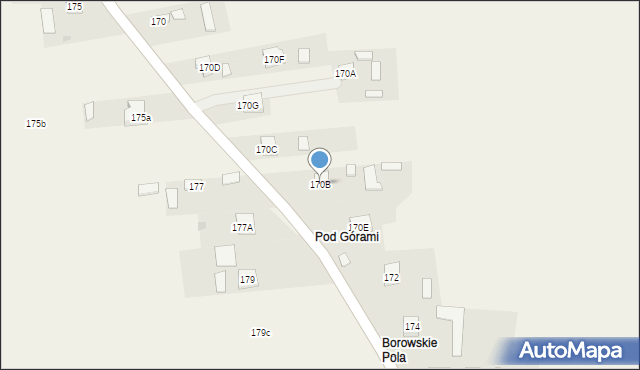 Borowa, Borowa, 170B, mapa Borowa