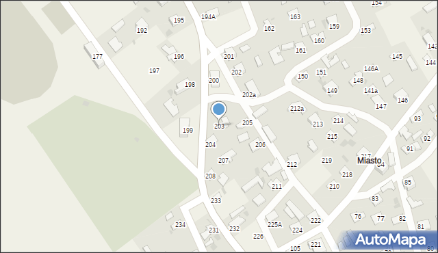 Borowa, Borowa, 203, mapa Borowa