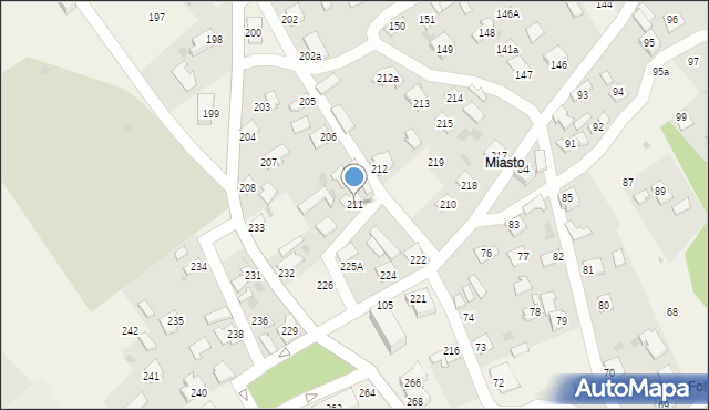 Borowa, Borowa, 211, mapa Borowa