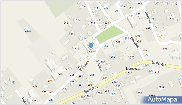 Borowa, Borowa, 244, mapa Borowa