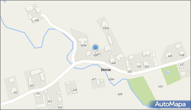 Borowa, Borowa, 426, mapa Borowa