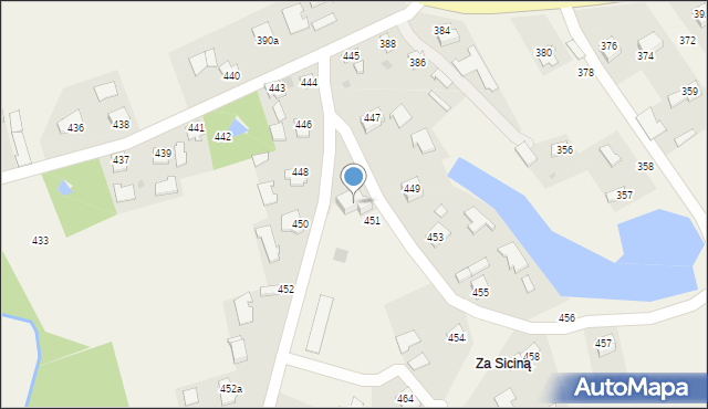 Borowa, Borowa, 451A, mapa Borowa