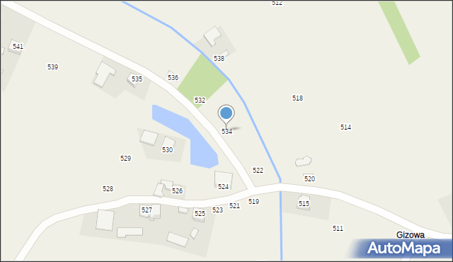 Borowa, Borowa, 534, mapa Borowa