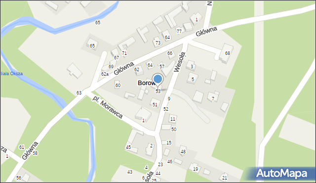 Borowa, Borowa, 53, mapa Borowa