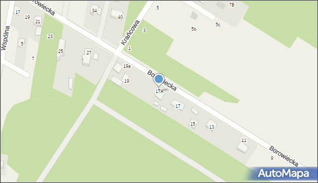 Borowa, Borowiecka, 17A, mapa Borowa