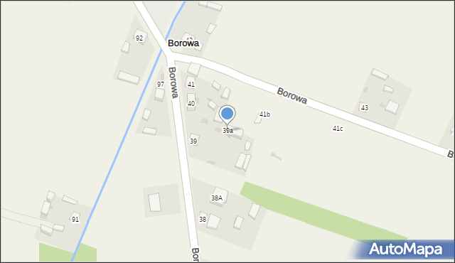 Borowa, Borowa, 39a, mapa Borowa