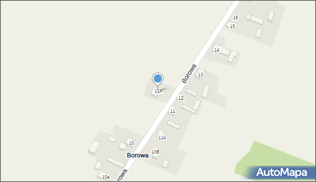 Borowa, Borowa, 11A, mapa Borowa