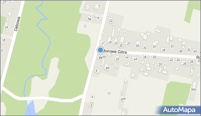 Borowa Góra, Borowa Góra, 6A, mapa Borowa Góra