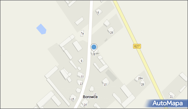 Borowce, Borowce, 8, mapa Borowce