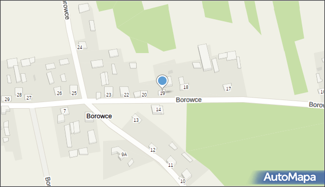 Borowce, Borowce, 19, mapa Borowce