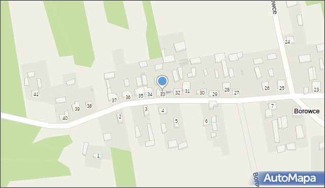 Borowce, Borowce, 33, mapa Borowce