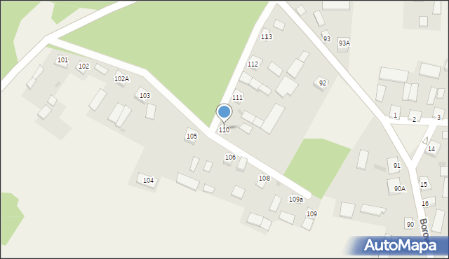 Borowe, Borowe, 110, mapa Borowe
