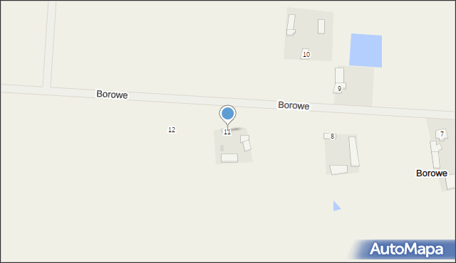 Borowe, Borowe, 11, mapa Borowe