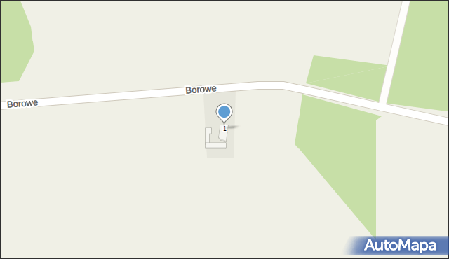 Borowe, Borowe, 1, mapa Borowe