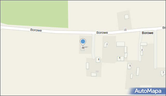 Borowe, Borowe, 8B, mapa Borowe