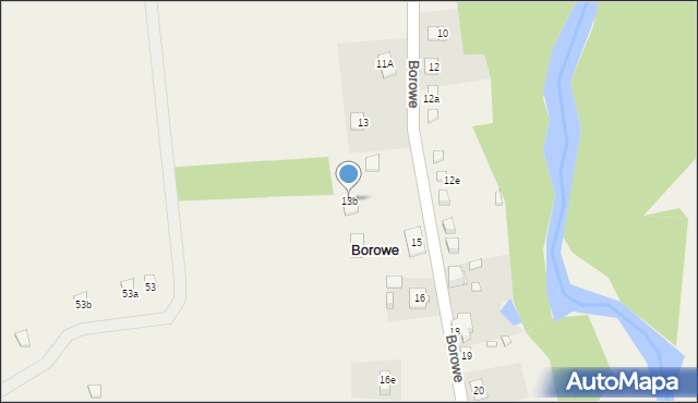 Borowe, Borowe, 13b, mapa Borowe