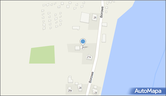 Borowe, Borowe, 27, mapa Borowe