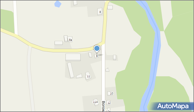 Borowe, Borowe, 9, mapa Borowe