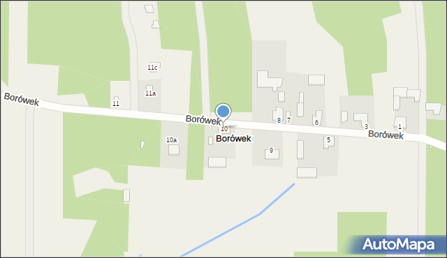 Borówek, Borówek, 10, mapa Borówek