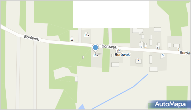 Borówek, Borówek, 10a, mapa Borówek