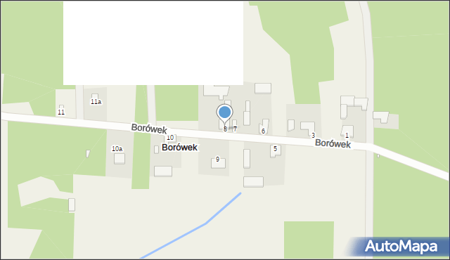 Borówek, Borówek, 8, mapa Borówek