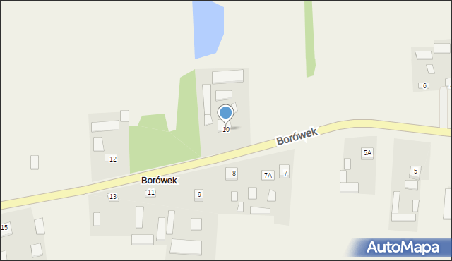 Borówek, Borówek, 10, mapa Borówek