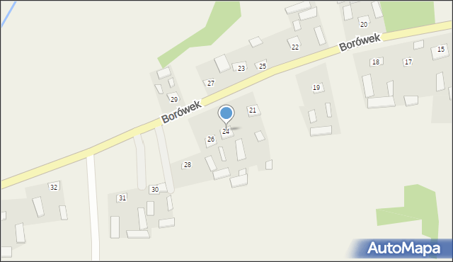 Borówek, Borówek, 24, mapa Borówek