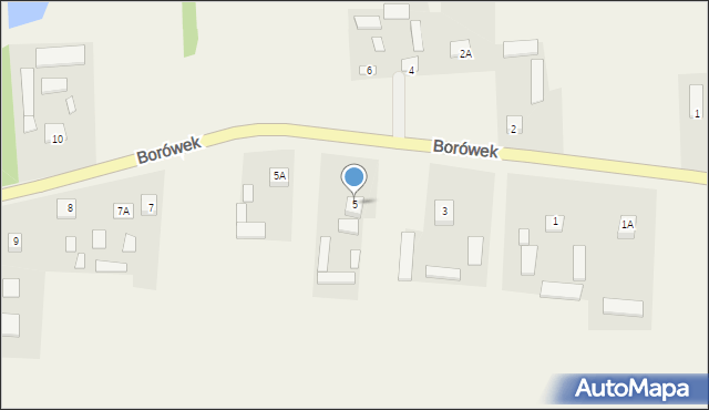 Borówek, Borówek, 5, mapa Borówek