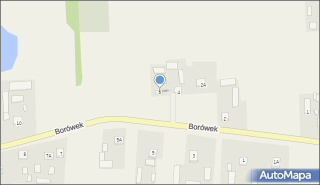 Borówek, Borówek, 6, mapa Borówek