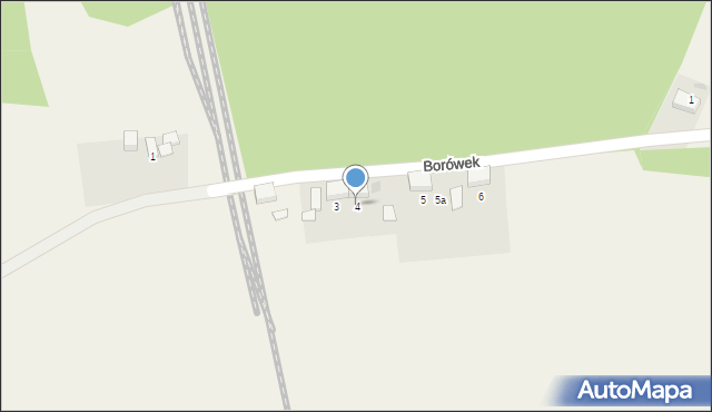 Borówek, Borówek, 4, mapa Borówek